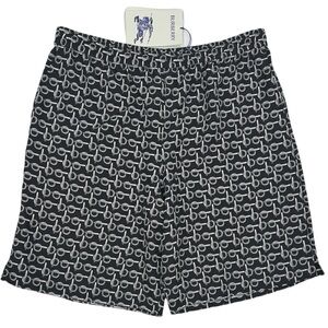 Burberry Men's B Closure Mulberry Silk Twill Shorts Size XL